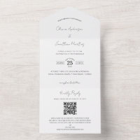 Delicate Photo Wedding QR Code RSVP