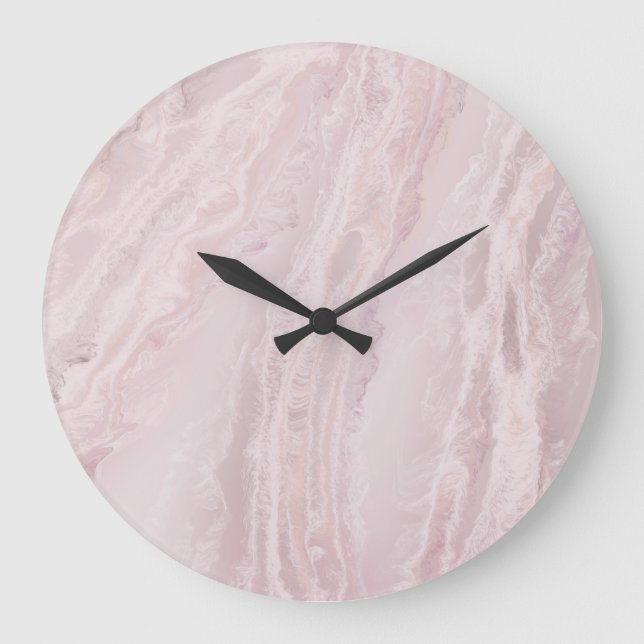 Delicate pink Acrylic Wall Clock (Front)
