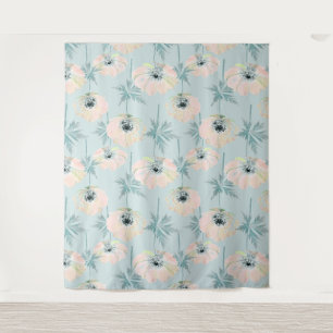 Delicate pink anemones . tapestry