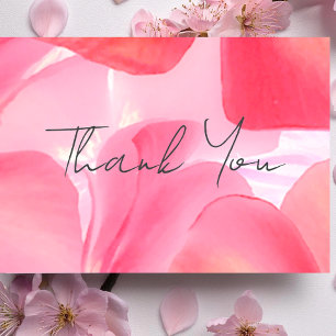 Delicate Pink Blossom Baby Shower Thank You Card