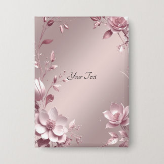 Delicate Pink Floral Button