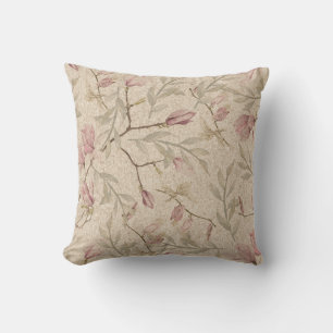 Delicate Pink Floral Cushion