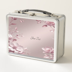 Delicate Pink Floral Lunch box