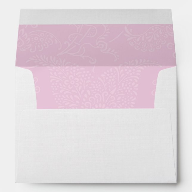 Delicate Pink Floral Pattern Envelopes (Back (Bottom))
