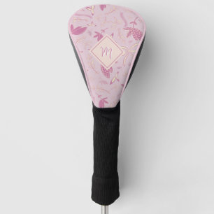 Delicate Pink Florals and Bows Golf Head Cover