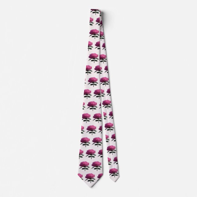 Delicate Pink Hydrangea Tie (Front)