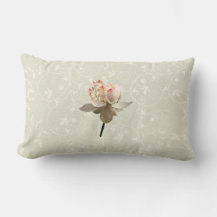Delicate Pink Lotus Lumbar Cushion