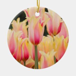 Delicate Pink Petals Ceramic Ornament