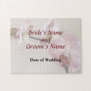 Delicate Pink Phalaenopsis Orchid Wedding Products Jigsaw Puzzle