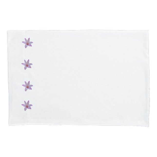Delicate pink rain lilies pillowcase (Front)