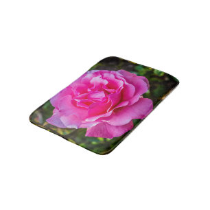Delicate pink rose. bath mat