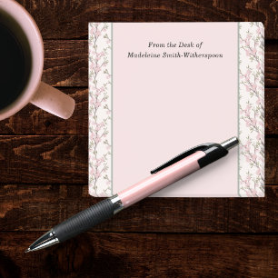 Delicate Pink Rose Buds Floral From the Desk Of Post-it Notes