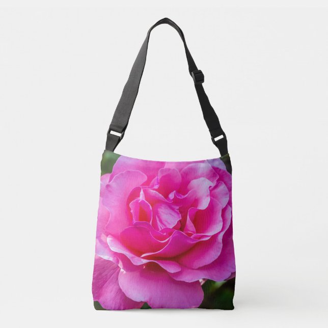 Delicate pink rose. crossbody bag (Front)