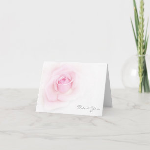 Delicate Pink Rose Thank You Notes