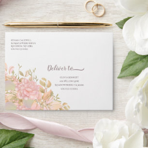Delicate Pink Roses Envelope