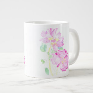 Delicate Pink Roses: Pretty Jumbo Mug