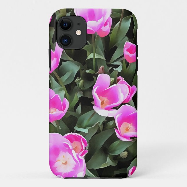 Delicate Pink Tulips of Istanbul Case-Mate iPhone Case (Back)