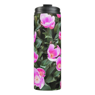 Delicate Pink Tulips of Istanbul Thermal Tumbler