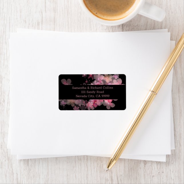 Delicate Pink Watercolor Floral Label (Insitu)