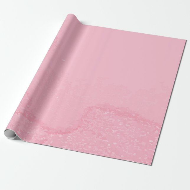 Delicate Pink with Light Glitter Accent Design Wrapping Paper (Unrolled)