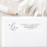 Delicate Plum Purple Calligraphy Return Address Return Address Label<br><div class="desc">These delicate plum purple calligraphy return address labels are perfect for a modern wedding. The romantic minimalist design features lovely and elegant dark purple typography on a white background with a clean and simple look. These labels can be used for a wedding, bridal shower, special event or any time you...</div>