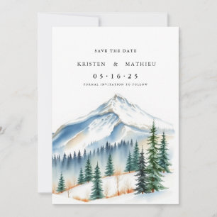 Delicate Printable Mountain Save The Date