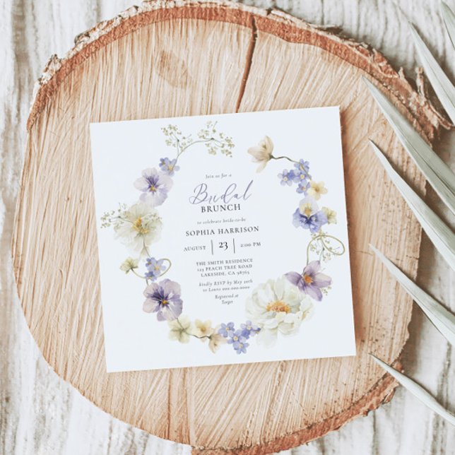 Delicate Purple and White Wildflower  Invitation (Creator Uploaded)