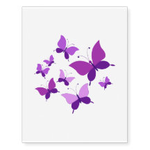 Delicate Purple Butterfly Illustrated
