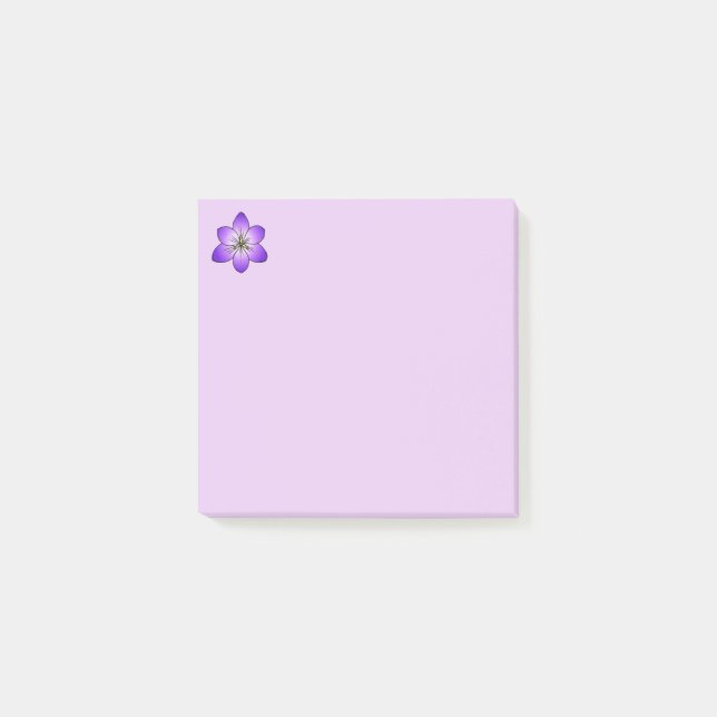 Delicate Purple Crocus Post-it Notes (Front)