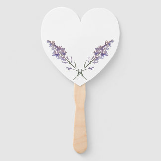 Delicate purple floral hand fan