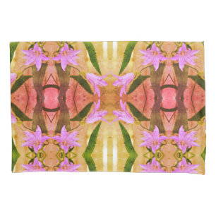 Delicate Purple Flowers Abstract Art Pattern Pillowcase