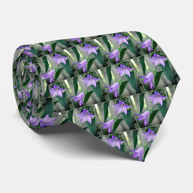 Delicate Purple Flowers   Tie (Rolled)