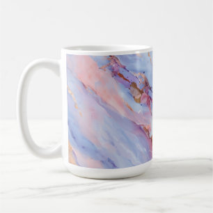 Delicate Purple Fluid Marble-Like with some Gold Coffee Mug