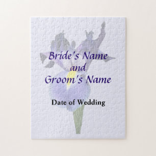 Delicate Purple Iris Wedding Products Jigsaw Puzzle