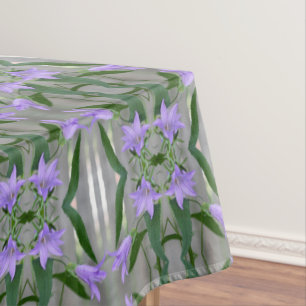 Delicate Purple Lily Flowers Abstract Art   Tablecloth