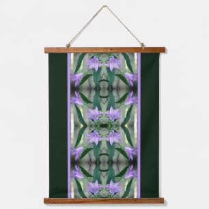 Delicate Purple Lily Flowers Abstract  Hanging Tapestry