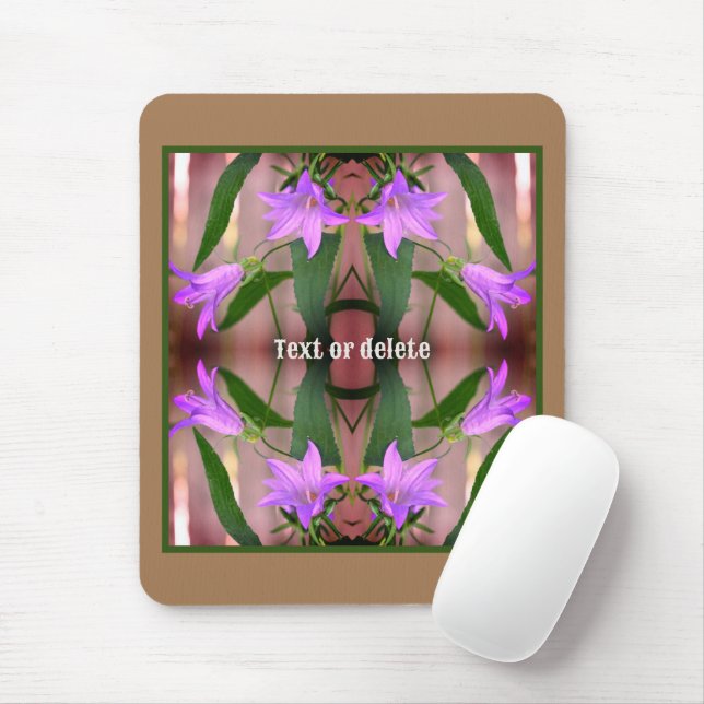 Delicate Purple Lily Flowers Abstract Personalised Mouse Pad (With Mouse)
