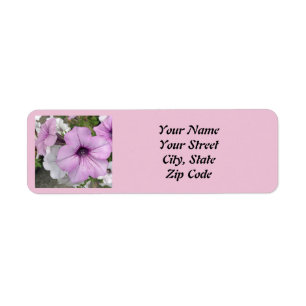 Delicate Purple Petunia Photo Label Return Address Label