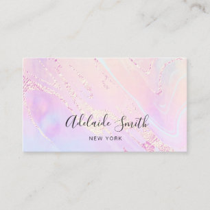 delicate purple pink blue design business card