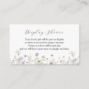 Delicate Purple Wildflower Shower Enclosure Card