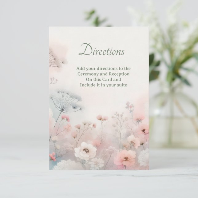 Delicate Queen Anne's Lace  Enclosure card (Standing Front)