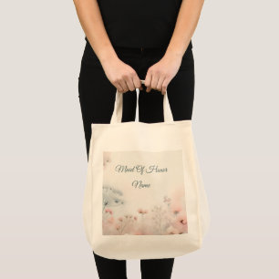 Delicate Queen Anne's Lace Floral Bridal Party  Tote Bag