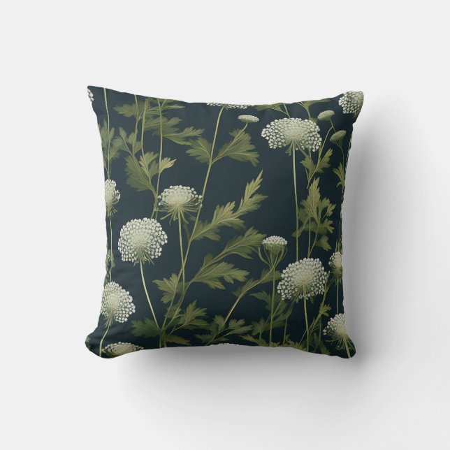 Delicate Queen Anne's Lace Pattern Cushion (Front)