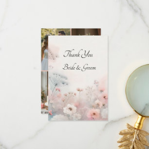 Delicate Queen Anne's Lace Photo Thank you Card