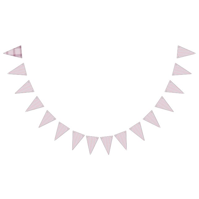 Delicate, repeating, light pink and light blue pat bunting  (All)