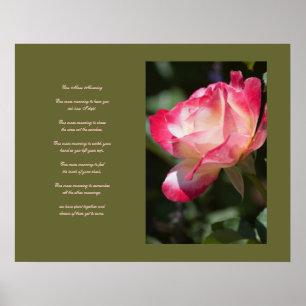 Delicate Rose and Love Poem Poster