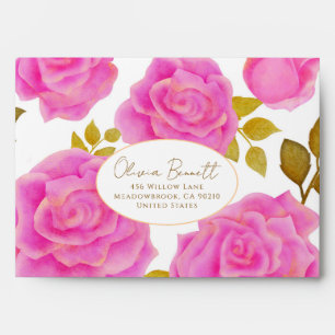 Delicate Rose Envelope