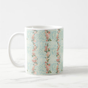 Delicate rose floral pattern coffee mug