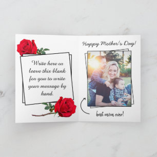Delicate Rose Flowers Happy Mother's Day Card