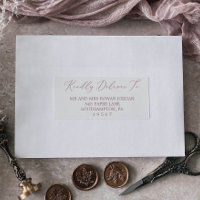 Delicate Rose Gold Guest Address Labels